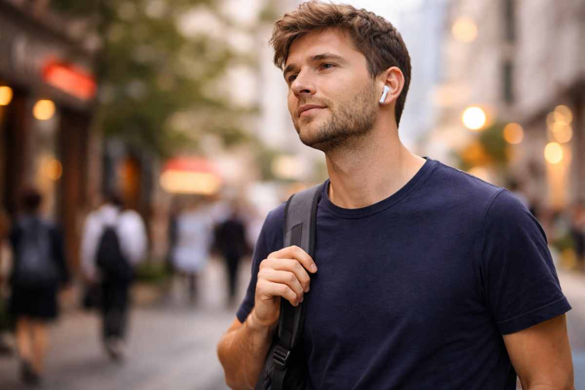 Persona con gli airpods 